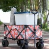FURNIinspire Outdoor Serving Carts Utility Park Garden Cart Tool Customized Color Folding Camping Trolley Outdoor Picnic, Pink, 37.8"*21.2"*34.45" - 4 of 4