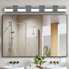 Modern 5-Light Matte Black LED Vanity Light with Crystal Glass Shades - 4 of 4