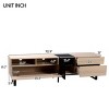 Modern TV Stand for TVs up to 80", Media Console with Drop-Down Door and Two Large Drawers, Entertainment Center for Living Room-The Pop Home - 4 of 4