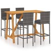 vidaXL Garden Bar Set Grey, Anthracite - 2 of 4