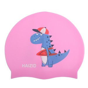 Unique Bargains Kid's Silicone Dinosaur Swim Cap 1 Pc - 1 of 4