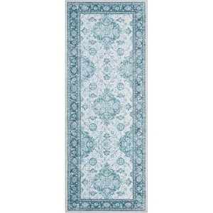 Area Rugs, Traditional Vintage Floral Printed, Washable Non-Slip Backing for Living Room, Soft Low Pile Floor - 1 of 1