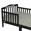 Infurnic Beds, Toddler Single Bed with Safety Guardrails and Headboard, Low To Floor Design for Toddler Children, Brown, 70"*36"*27" - 4 of 4