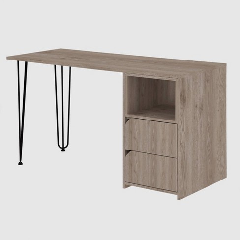 Aster 2 Drawer Desk Aged Oak - RST Brands - image 1 of 4