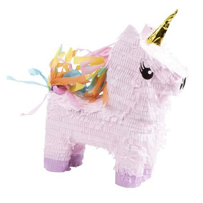 Blue Panda Small Unicorn Pinata, Kids Birthday Party Supplies, 13.4 x 15.5 x 4.6 inches