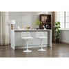 Vynxaria White Rattan Swivel Accent Chairs - Set of 2, Adjustable Counter Height - 4 of 4