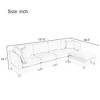 NicBex Modern 127.6" Sectional Sofa Modular L Shape Sofa Couch with Removable Storage Ottoman for Living Room Apartment - 2 of 4