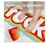 Color Rug For Bedroom, 2X3" Fluffy Thick Soft Living Room Rugs, Non Slip Absorbent Floor Mat, Cute Washable Microfiber Non-Slip Small Shower Mat - 2 of 4