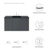 Modway Vitality 48" Wall-Mount Bathroom Vanity – Modern Floating Sink Cabinet with Storage Drawers and Soft-Close Doors for Contemporary Spaces - 2 of 4