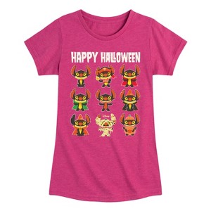 Girls' - Lilo and Stitch - Stitch Costumes Fitted Short Sleeve Graphic T-Shirt - 1 of 4