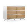 Max & Lily Solid Wood Scandinavian 6-Drawer Dresser - 2 of 4