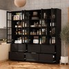 FUFU&GAGA 78.7"W Modular Combination Glass Door Display Cabinet Organiser - 3 of 4