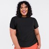 Calypsa Women's Mock Neck Short Sleeve UPF 50+ Adele Swim Top - 4 of 4