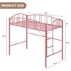 Loft Bed Twin Size, Heavy Duty Metal Loft Bed Frame with Arched Guardrail and Safety Ladder, Space-Saving, No Box Spring Needed - 2 of 4