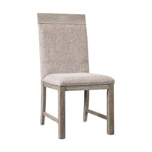 Royal Hampton Side Dining Chair, Gray Solid Wood, Fabric Padded Seat - 1 of 1
