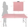 ALEXOUN Pink Folding Table - Heavy-Duty, Easy-to-Clean Portable Plastic Table for Camping, Picnics, Parties,Families, Outdoor Enthusiasts - 3 of 4
