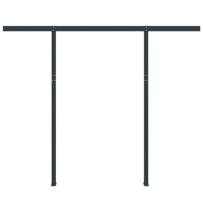 Anthracite and Black Iron Manual Retractable Awning Post Set
