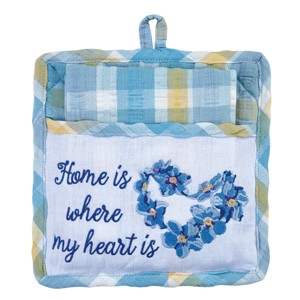 Park Designs Forget Me Not Pocket Potholder Set of 4 - 1 of 4