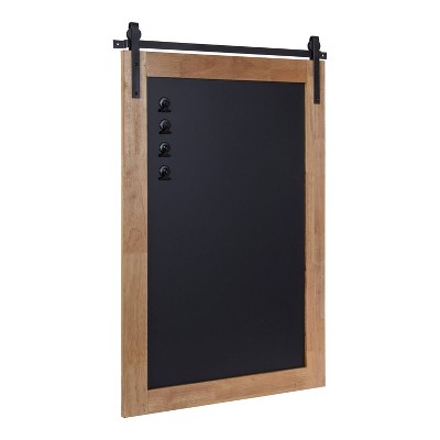 24 X 24 Stallard Wood Wall Chalkboard With Hooks White - Kate And Laurel  : Target