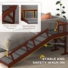 SEVOBAL Pet Steps and Ramps 60" Wooden Dog Ramp with Removable Guardrails Non-Slip Carpet for Beds and Couches, Gray, 59.8"*15.7"*27.8" - 3 of 4
