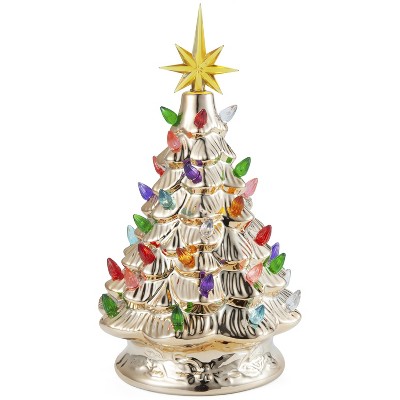 Joiedomi 12" Gold Ceramic Christmas Tree