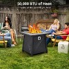 Nasitip 28" 50,000BTU Propane Fire Pit Table, CSA Certified Steel Fire Table with Cover, Black - 3 of 4