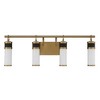 Savoy House Abel 4 - Light Vanity in  Matte Black/Warm Brass - 4 of 4
