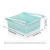 LunaLulinlk Refrigerator Drawers, Expandable Refrigerator Divider Fridge Drawer Organizer Refrigerator Bins for Egg Fruit Vegetable Seafood(Blue) - 2 of 4