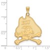 Black Bow Jewelry 14k Yellow Gold East Carolina Pirates NCAA Extra Large Pendant - 2 of 3