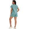 ATHLECHIC Women's Summer Outfits Short Sleeve Tops and Short Pants Sweatsuit Set 2 Pcs - 4 of 4