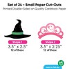 Big Dot of Happiness Witch Small Paper Cutouts, DIY Birthday or Halloween Decor Craft for Girls, Green Witch Hat & Pink Crown Shaped Cut-Outs - 24 Ct - 3 of 4