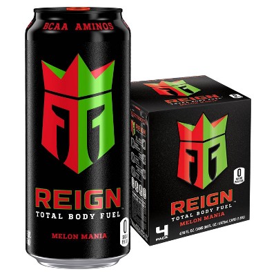 Reign Melon Mania Energy Drink - 4pk/16 fl oz Cans