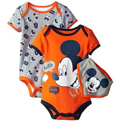 Disney Boys' 2-pack Hello Mickey Mouse Short Sleeve Baby Bodysuit ...