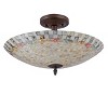 Chloe Lighting Praia Mosaic 2 Light Semi-Flush Ceiling Fixture 16" Shade - 3 of 3