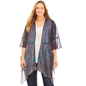 Catherines Seasonless Cascade Duster - 1 of 3