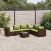 vidaXL Patio Lounge Set Brown PE rattan Large Patio Lounge Set - 2 of 4