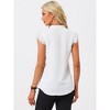 Allegra K Women's V Neck Ruffle Cap Sleeves Solid Elegant Shirt - 4 of 4