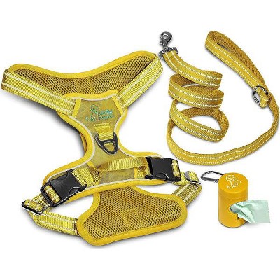 Gm Harness Leash Poo Bag Holder Set