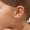 Girl's Pink Tone Pearls Screw Back Sterling Silver Earrings - In Season Jewelry - 3 of 4