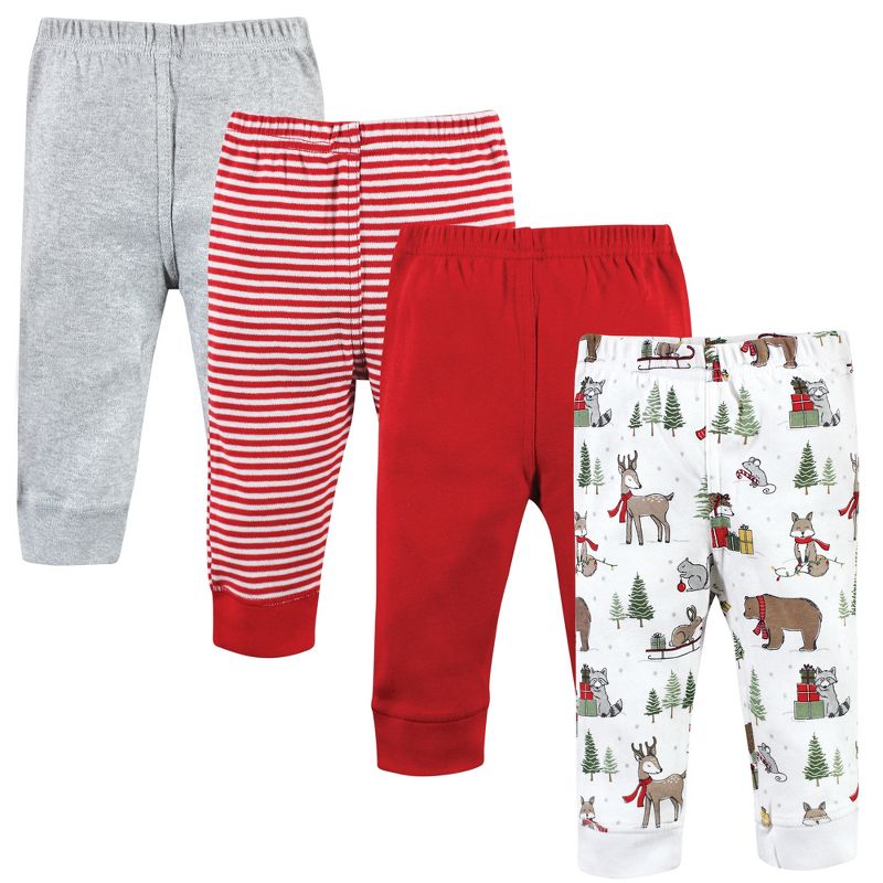 Hudson Baby Unisex Baby Cotton Pants, Christmas Forest, 1 of 7