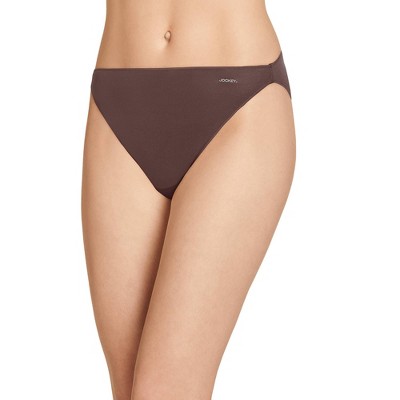 Jockey Women's No Panty Line Promise Tactel String Bikini 6 Raisin