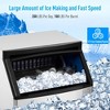 Commercial Ice Maker Machine, 200LBS/24H Stainless Steel ice Maker Machine 120L Ice Storage Capacity, Self Cleaning, - 3 of 4