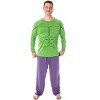 Marvel Men's The Incredible Hulk Costume Raglan Top And Pants Pajama Set Incredible Hulk - 2 of 4