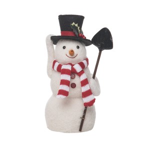 Transpac Foam 9.45 in. White Christmas Jolly Snowman - 1 of 2