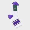 Women's Game Day Varsity Stripe Ribbed Cushioned Mid Crew Socks - Wild Fable™ - 2 of 3