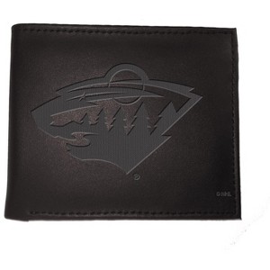 Evergreen NHL Minnesota Wild Black Leather Bifold Wallet Officially Licensed with Gift Box - 1 of 1