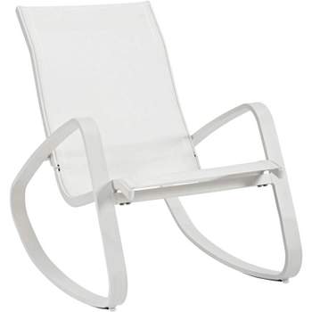 Modway Traveler Rocking Outdoor Patio Mesh Sling Lounge Chair White White