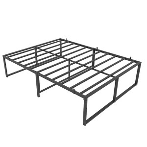 Metal Platform Bed Frame With Storage, Heavy Duty Bed Frame, Noise Free Mattress Frame With Strong Support Slats for Full Bed, 800 Lbs Capacity, No - 1 of 4