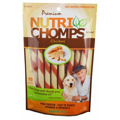 Nutri Chomps Chicken Mini Twist Dog Treats - 10ct