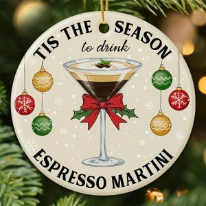 Espresso Martini Ornament - Cocktail Ornaments for Christmas Tree, Espresso Martini Gifts for Women, Men, Cocktail Enthusiasts and Lovers - 1 of 4